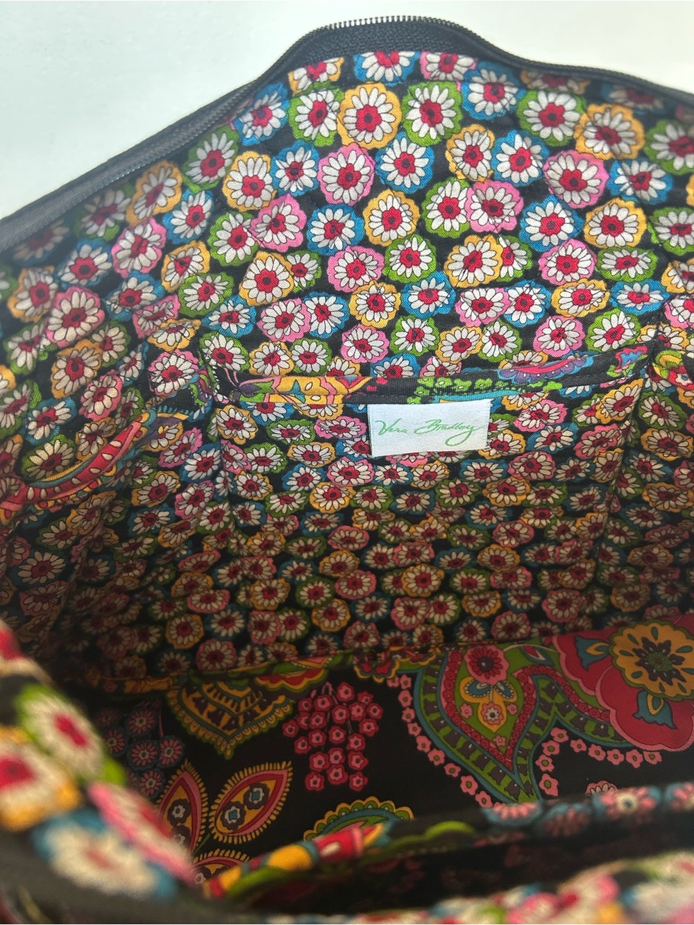 Vera Bradley Retired Made in USA Symphony Quilted Shoulder Bag - Picture 4 of 12
